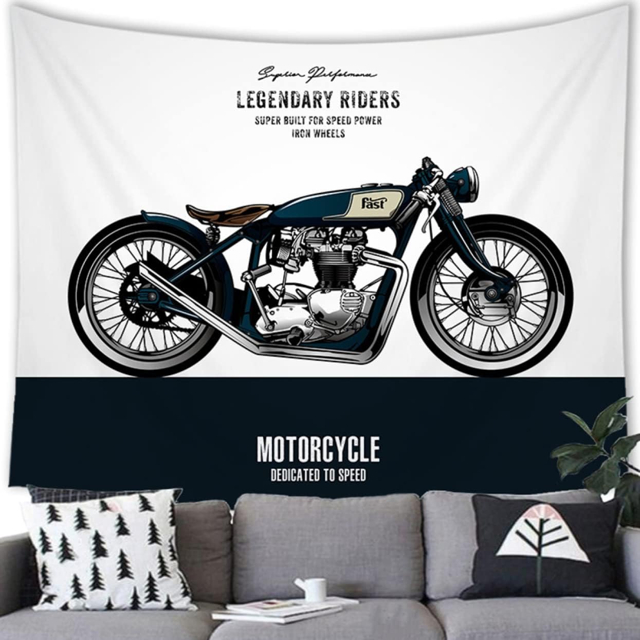 壁掛けタペストリー タペストリー ヴィンテージ 車 200x150 おしゃれ 女の子 北欧 モダンなアート バイ..