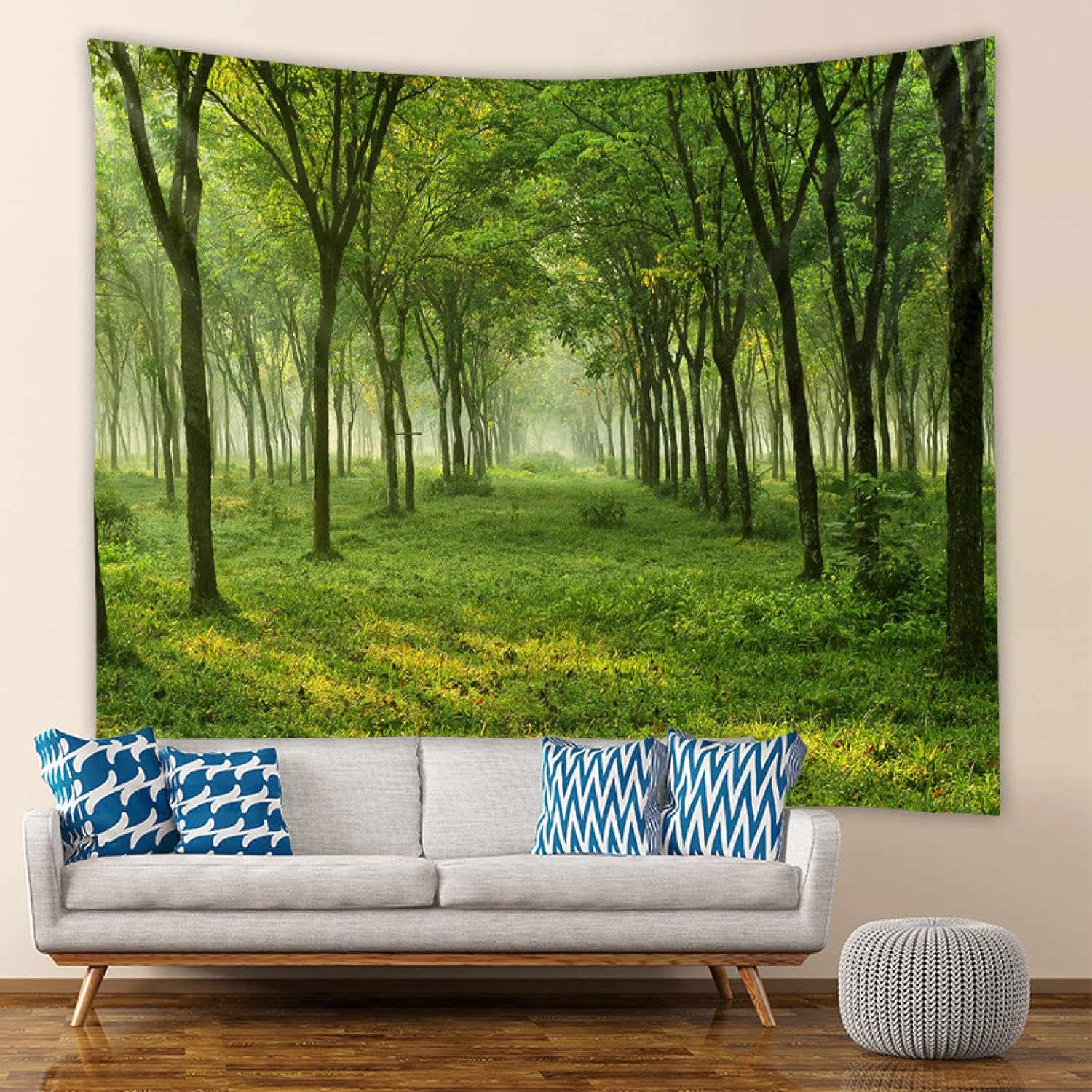 インテリア タペストリー 北欧風 150*200CM モダン 吊り下げ 雰囲気転換 熱帯の風景 森の光 滝 抽象的..