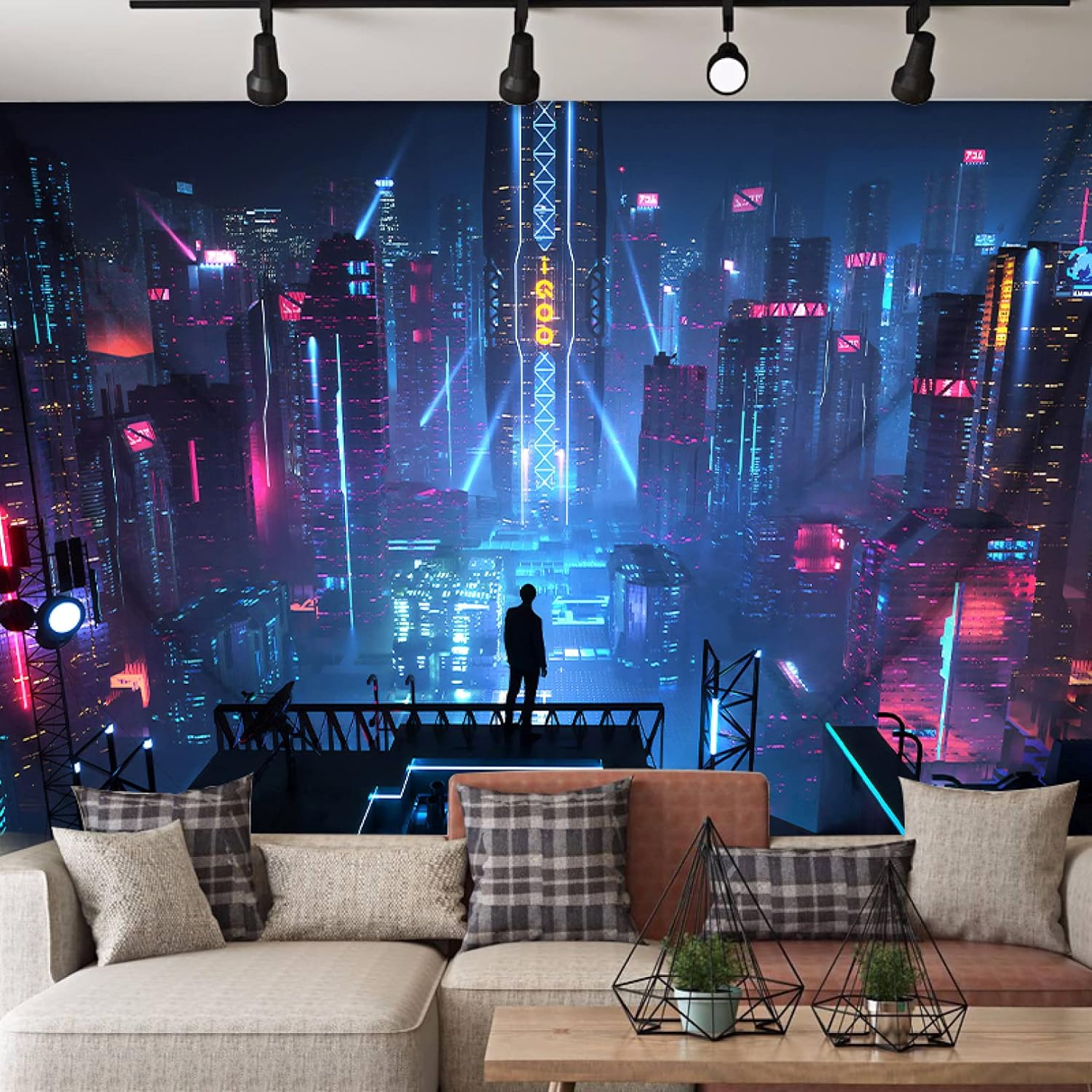 楽天サステナライフタペストリー 都市中心 建物 ビール 油絵 壁掛け装飾 壁掛け ファッション カラー 180*130CM 壁装飾アート インテリア アートポスター 会議 背景 モダンアート 写真 家/自宅/お店 雰囲