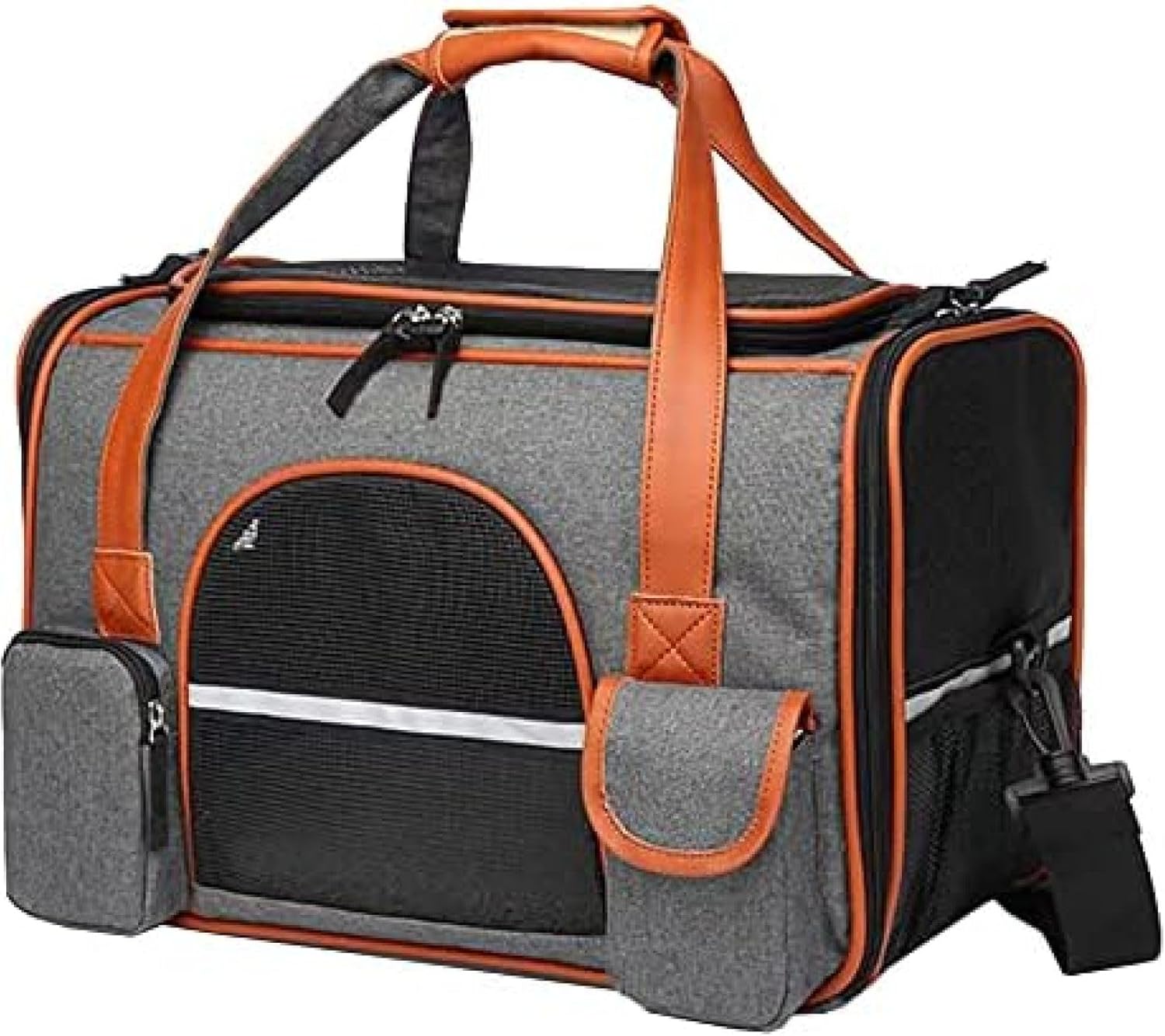 猫 キャリーケース ペットキャリーバッグ 犬キャリーバッグ ペットバック ペットリュック ドライブボックス 小動物移動バッグ 反射ライン付き ポケット付き 斜めがけキャリー 変形しない 通気性 安定