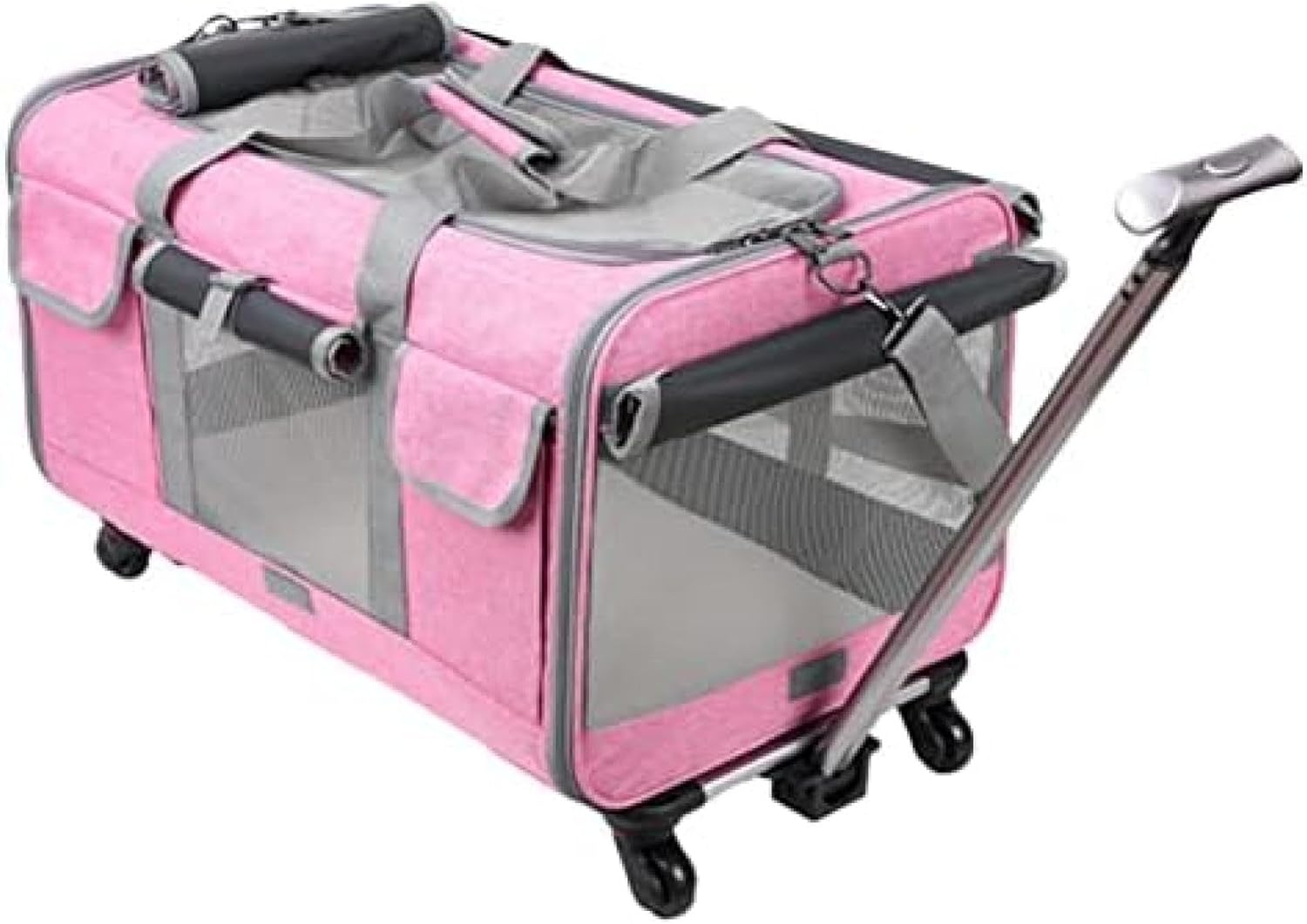 猫 キャリーバッグ ペット キャリーカート 猫用 キャリー カート 2匹猫用 キャスター付き スーツケース..