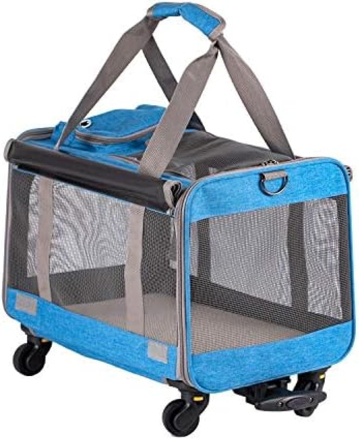 キャリーカート キャスター付きキャリーバッグ ペットキャリー 通気性 安全安心 ペット移動用 お出かけ..