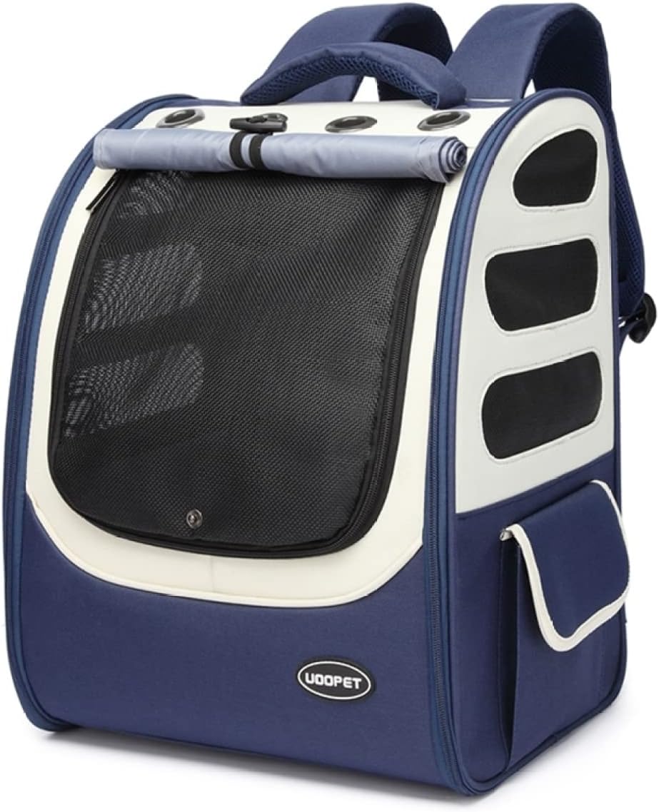 ペットバッグリュック 犬 猫 リュック メッシュ 猫バッグパック 手提げ カーテン付きの 猫 キャリー バ..