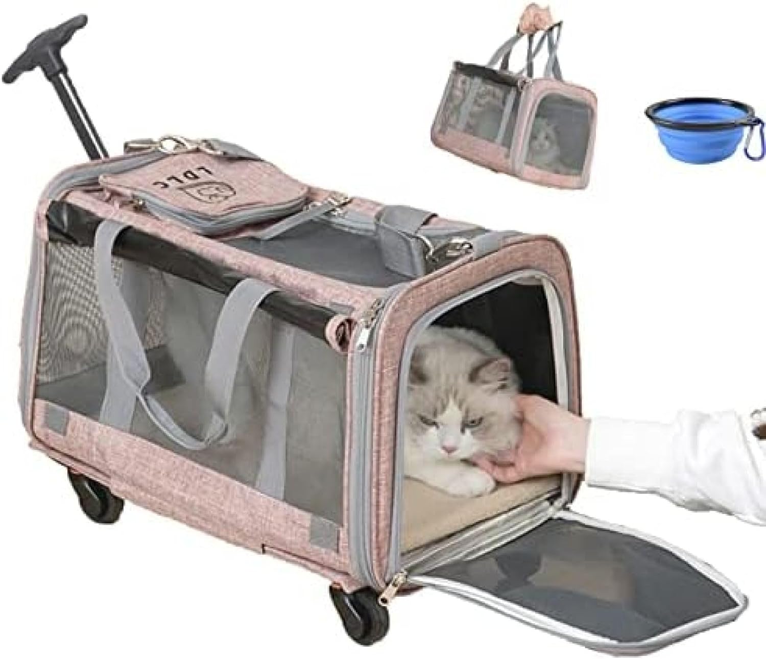 ペットキャリー キャリー・コンテナ 4way キャリーバッグ キャリーカート リュック キャスター付き お..