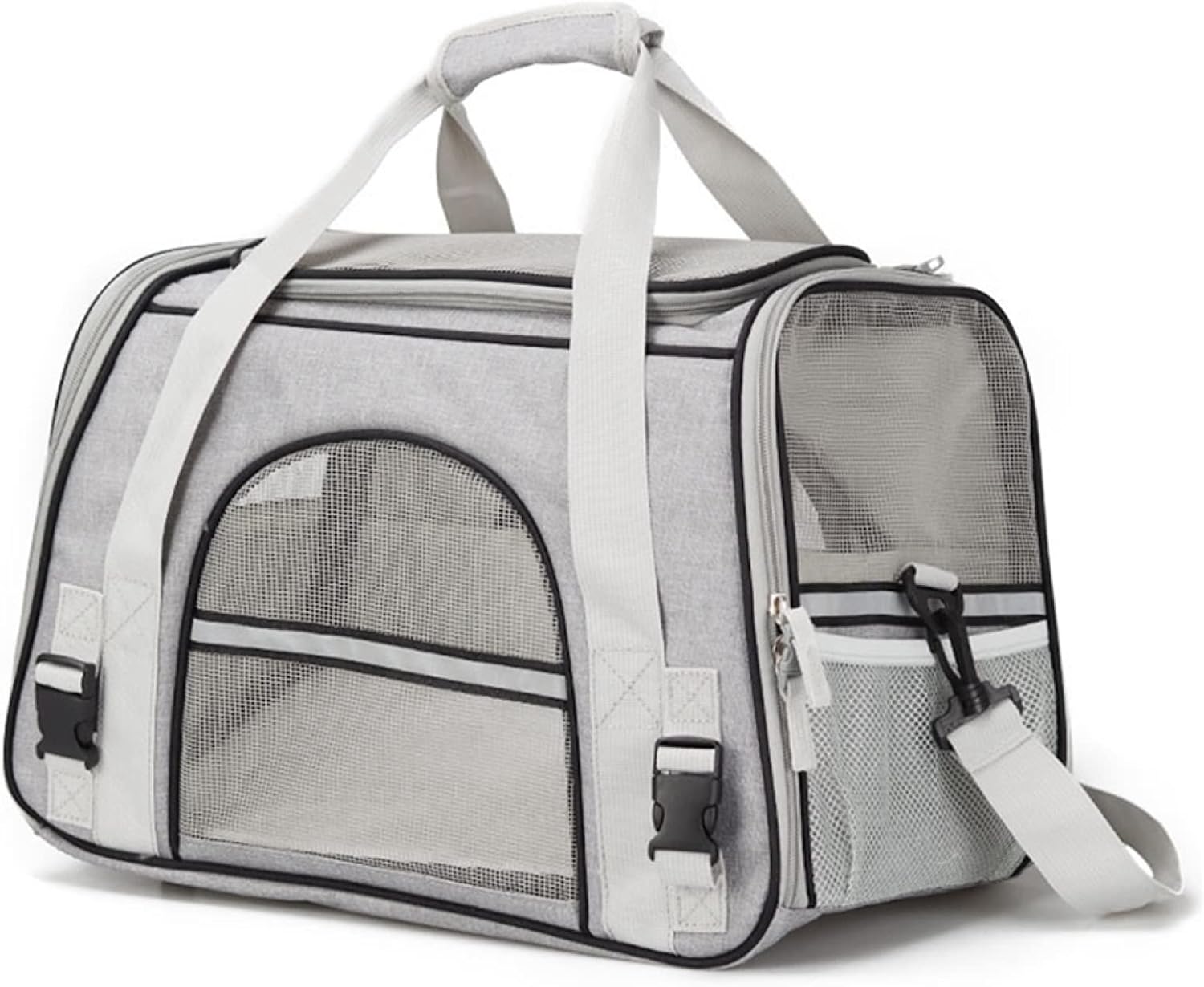 ペットキャリーバッグ 猫用 犬用 メッシュ窓 ショルダー 大型猫用・小型犬・うさぎ用 折りたたみ 手提..