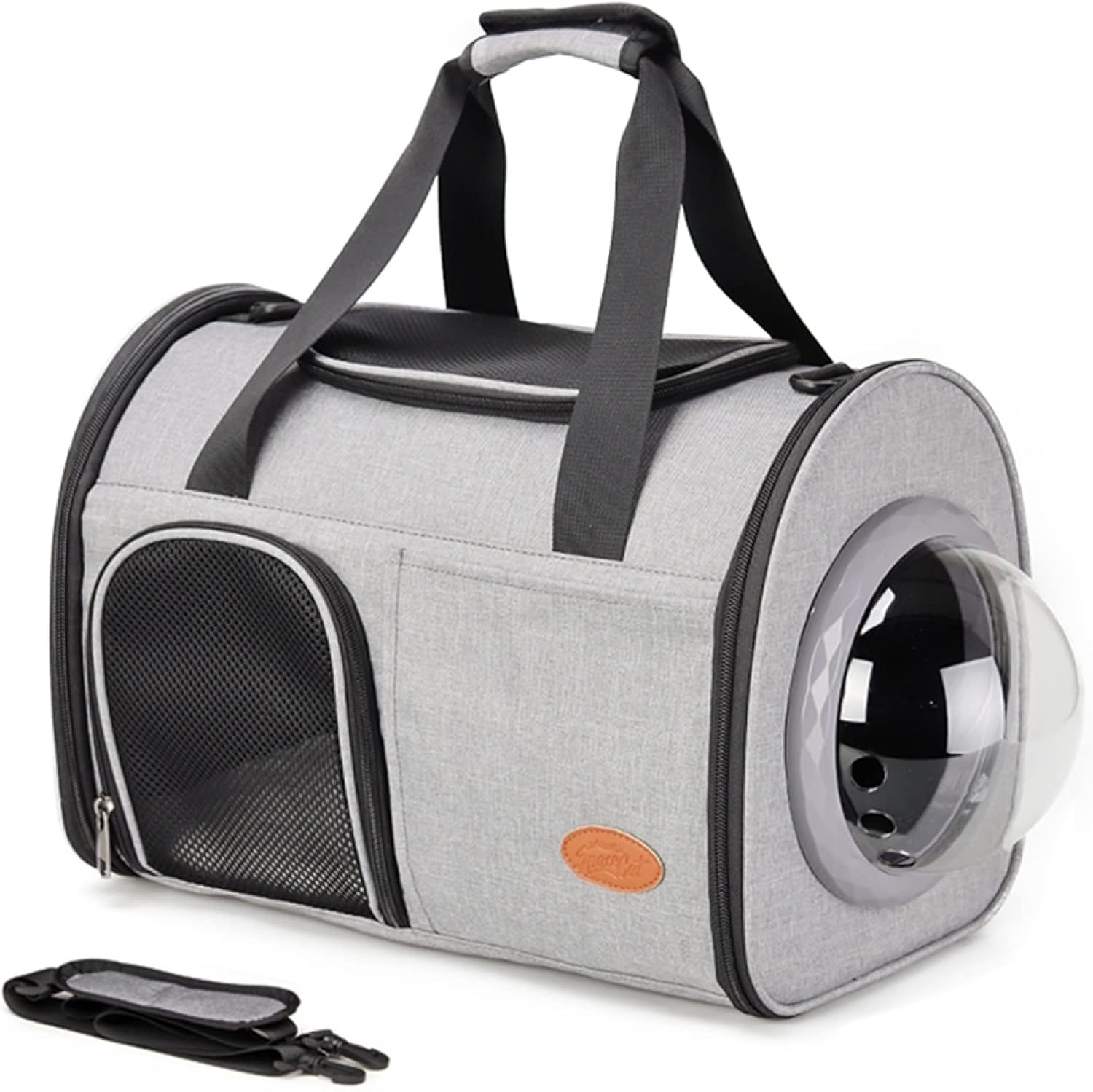 　　　 ◆◇◆売れている秘密◆◇◆ 【商品仕様】?サイズ：42*22*29cm　　すすめのペット：7kg以内。 【透明ドームとメッシュ窓変換可能】 正面にある透明ドームはメッシュ窓に変えられます。通気性がより良くなります。ショルダーベルトが一つ付いており、斜めがけ、肩掛けバッグとしてご利用いただけます。 【上質な材質で通気性が抜群】高品質のオックスフォード生地を採用し、丈夫な固定ロッドで支えますので、安定感があって形も崩れにくいです。両サイドの窓はメッシュ設計ですので、常にペットに新鮮な空気を送り込め、また、窓により、採光性も高いです。飼い主さんからもペットの様子が一目でわかります。メッシュ窓は高品質の素材を使用して作られていて、引っ掻き傷にも強いです。 【色々な時に使えます】ペットの通院、災害避難、電車移動、美容院通い、旅行など、色々な用途を想定して開発された猫、小型犬用のペットキャリーリュックです。リュックタイプのペットキャリーバッグですので、両手がフリーになり非常に便利。持ち運びも簡単。簡単で清洗できます。 【品質保証】ペットキャリーバッグはお客様に高品質の商品を提供致します。何か不具合がございましたら、また、ご要望やご不満などがございましたら、ご遠慮なくお申しつけください。 　　　◆◇◆注意事項◆◇◆ご覧のモニターの環境、撮影環境により実物と色味が異なって見える場合がございます。湿った状態で他のものと擦り合わせると色が移る恐れがあります。濃色品の洗濯時は、白色、淡色と分けて洗ってください。説明 特徴【可愛いデザイン】ペット用ベットは縫い目が細くて縫製は丈夫です。噛んでも破れにくいです。程よく綿を詰めってて、デザインが可愛い、表面はオックスフォード材質を使い、舐めても噛んでもペットに無害です。【手入れ簡単】ペットベッドが汚れた場合は、濡れた布でたたくようにふき取ってください。汚れがひどい場合は、中性洗剤を含ませて拭き取った後、洗剤が残らないように水ぶきをしてください。【接触冷感生地使用】猫兼用夏暑さ対策品として大人気。ひんやり、爽やかな素材を採用して、接触すると涼感冷感が感じられる、とても涼しく気持ちいいです。生地は通気性抜群で長時間寝てても蒸れずに快適に爽やかに過ごせます【多彩な用途】お家、オフィス、車内、アウトドアなど、様々なシーンで活躍します。注意★ 本体のサイズがちょっと大きいので、簡易な包装でお送りいたします。▼お使いのモニターによっては、実際の色と若干異なって見える場合があります。▼実寸は素人採寸ですので、多少の誤差はご了承願います。▼この商品は当店実店舗でも販売しております。在庫数の更新は随時行っておりますが、お買い上げいただいた商品が、品切れになってしまうこともございます。その場合、お客様には必ず連絡をいたしますが、万が一入荷予定がない場合は、キャンセルさせていただく場合もございますことをあらかじめご了承ください。