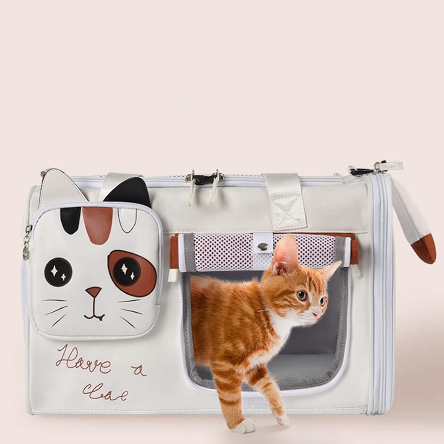 猫キャリー ペットキャリーバッグ ショルダー 携帯に便利 猫 犬 2WAY マット付き コンパクトショルダー..