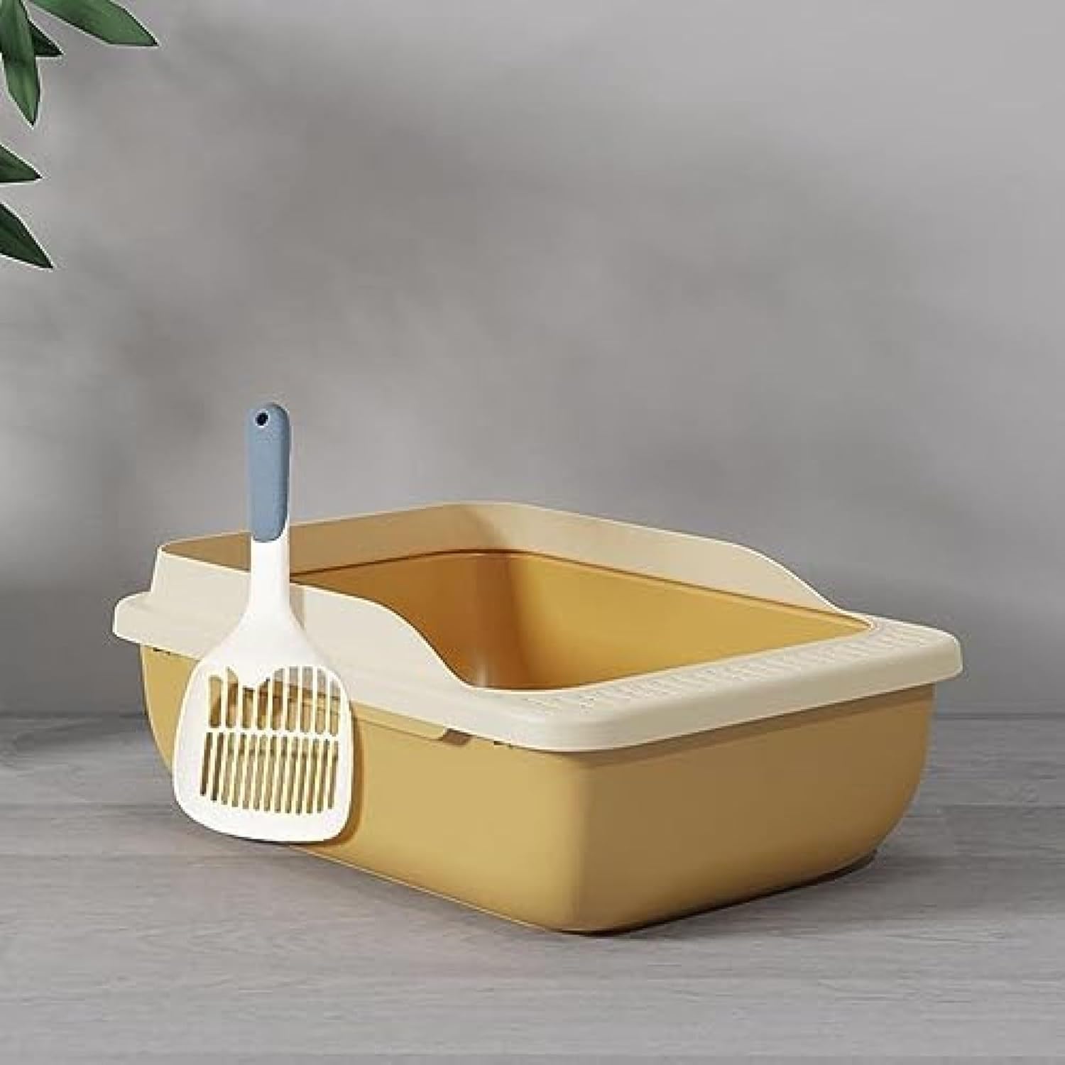 猫トイレボックス 猫用トイレ本体 29.3*39.4*15cm 半密閉型 オープンタイプ ハーフカバー スコップ付き..