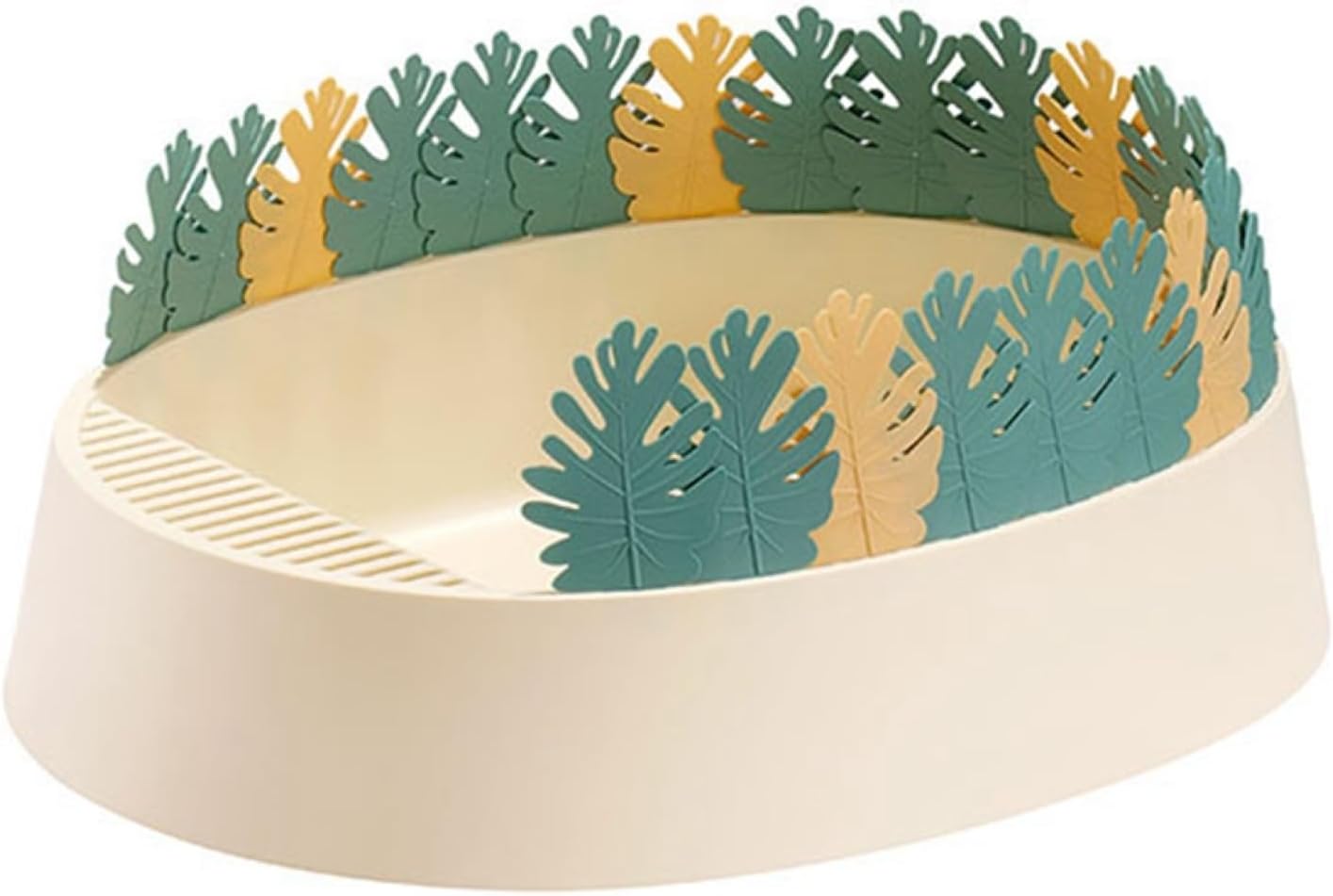 猫トイレ ハーフカバー 猫用トイレ本体 可愛い オープンタイプ 砂飛び散り防止 おしゃれ キャット用品 ..