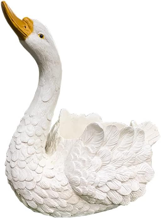 アヒルの彫像 植木鉢 大きい リアルなアヒル ガーデニング オーナメント 置物 アヒル フィギュア ホームデコ 大きい タイプ2 樹脂 F 北欧 あひる アヒルの装飾 ダック アヒル置物オーナメント