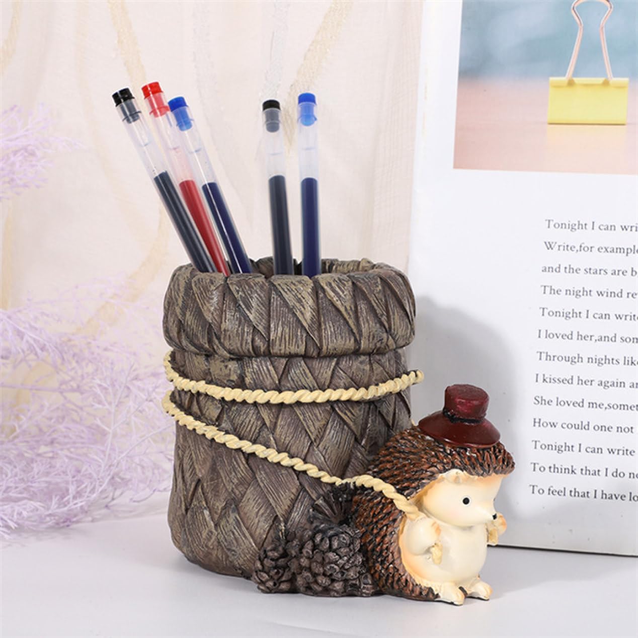 卓上スタンド リアル 可愛い カントリー風 ペンホルダー 小物収納 オフェス用品 ペン立て ペンスタンド..