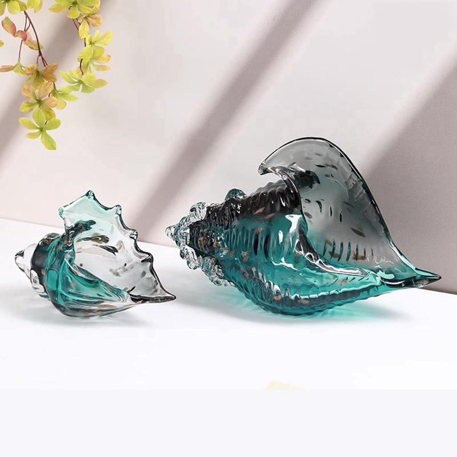 貝殼 つぶ貝 置物 アクセサリートレイ アクセサリー収納ケース 玄関キー収納トレイ 小物入れ ジュエリー収納 ジュエリートレイ おしゃれ インテリア ガラス 工芸品 雑貨 ピアス 指輪 ブレスレット