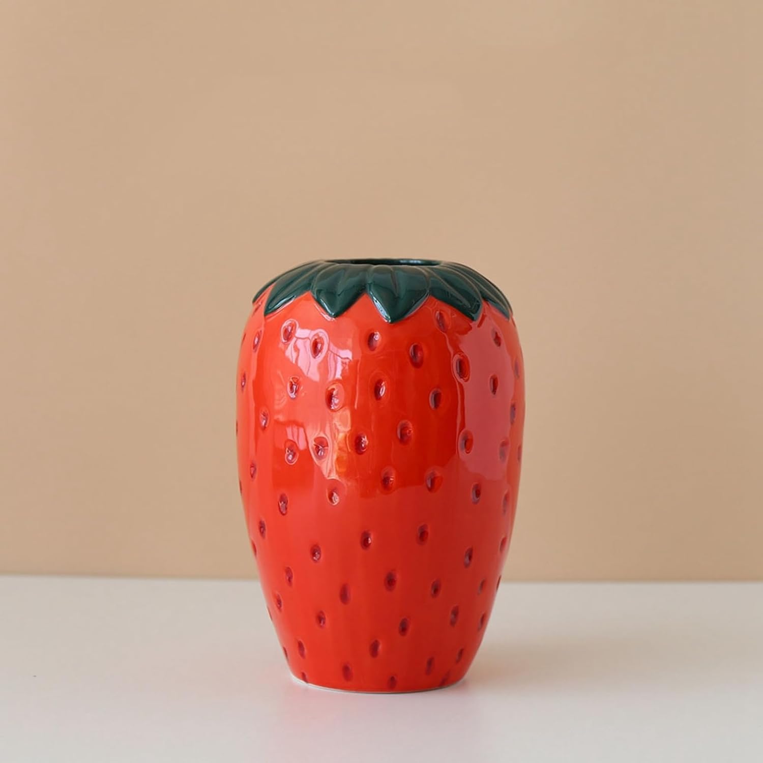 花器 花瓶 いちご 可愛い インテリア 花束 生け花 造花 ドライフラワー 一輪挿し リビング レストラン 玄関 置物 民宿 食卓 プレゼント 花びん フラワーベース 飾り瓶 レッド