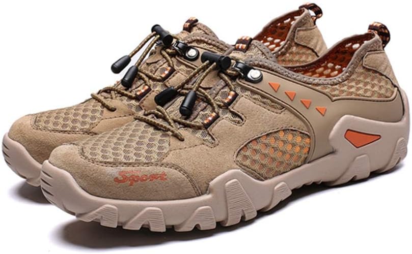 ジュアルシューズ 遠足 スニーカー ハイキングシューズ トレッキング アウトドア メンズ 軽登山用 ウォーキングシューズ ローカット 本革 ブラウン 旅行 キャンプ 日常着用 26.5cm 四季通用
