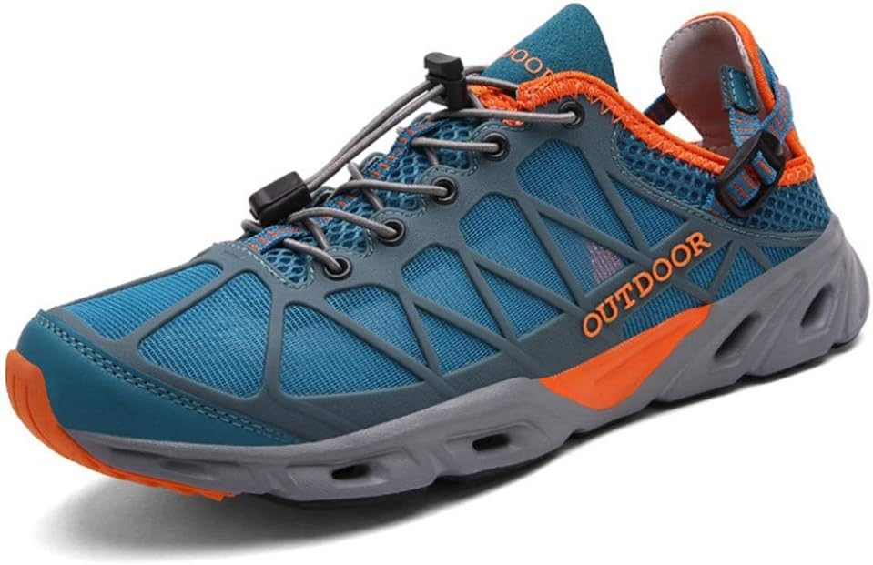 スニーカー メンズ トレッキングシューズ 透湿 ブルー 通気性 軽量 軽登山 ハイキング ピックニック ス..