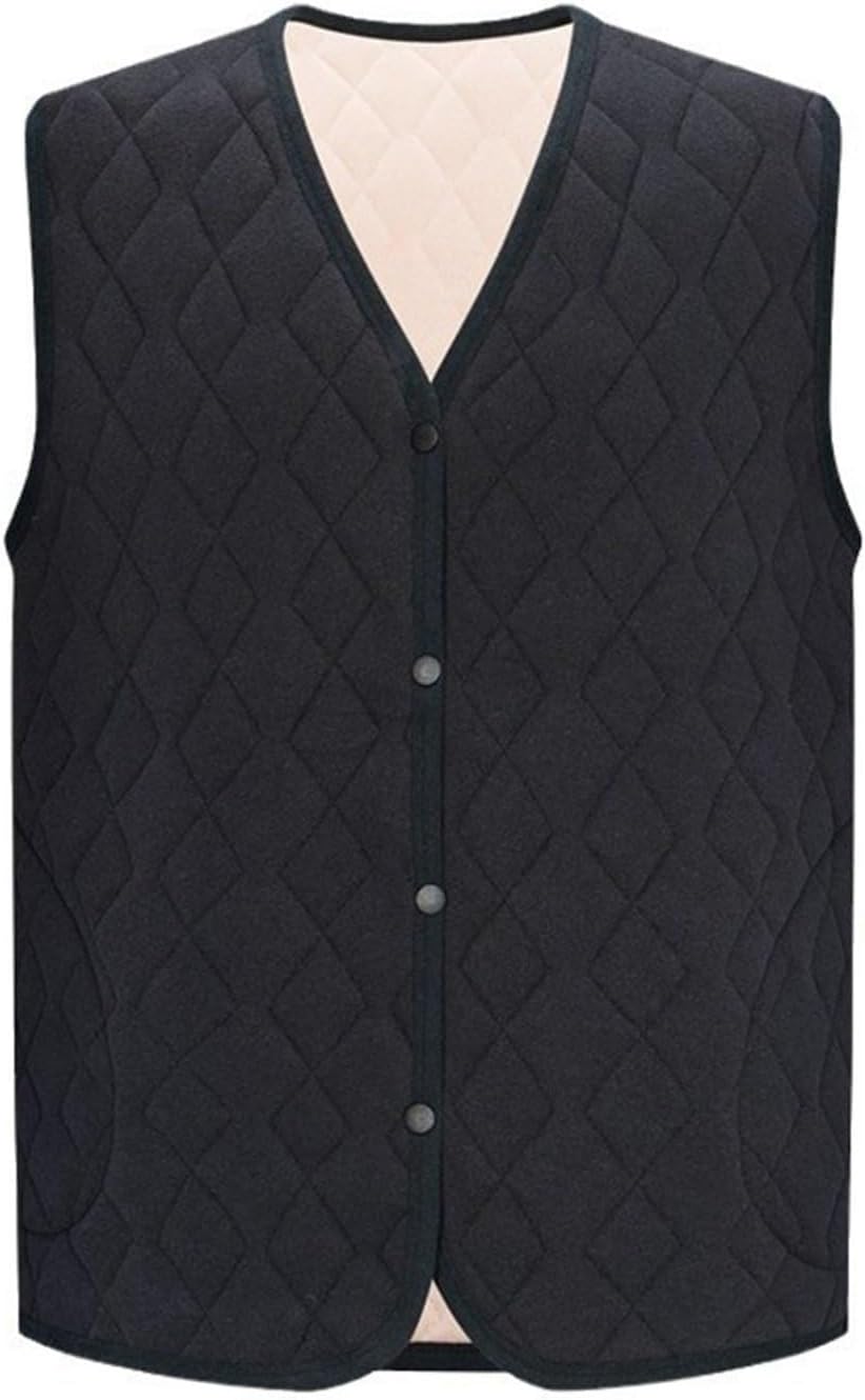 裏ボアベスト メンズ 中綿ベスト Vネック キルト綿入れベスト トップス ノースリーブ チョッキ 秋冬 インナー 防風 防寒対策 暖か あったかい ショート カジュアル ビジネス シニア紳士