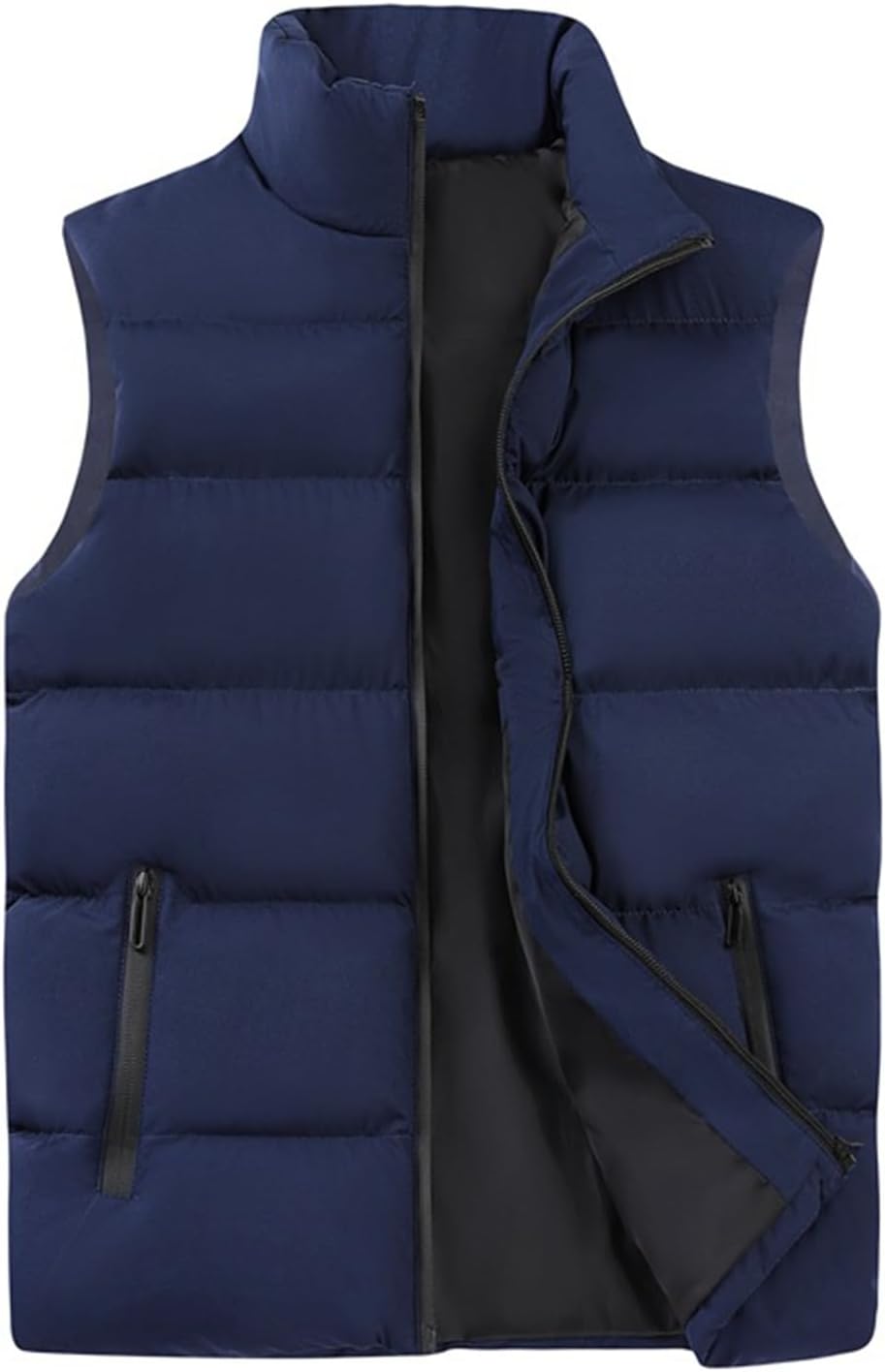 楽天サステナライフ中綿ベスト 秋冬春 メンズ 保温ベスト 立ち襟 シンプル 防寒対策 暖か チョッキ 無袖 アウター ショート ユニセックス カジュアル おしゃれ アウトドア 釣り ウオーキング 大きいサイズ