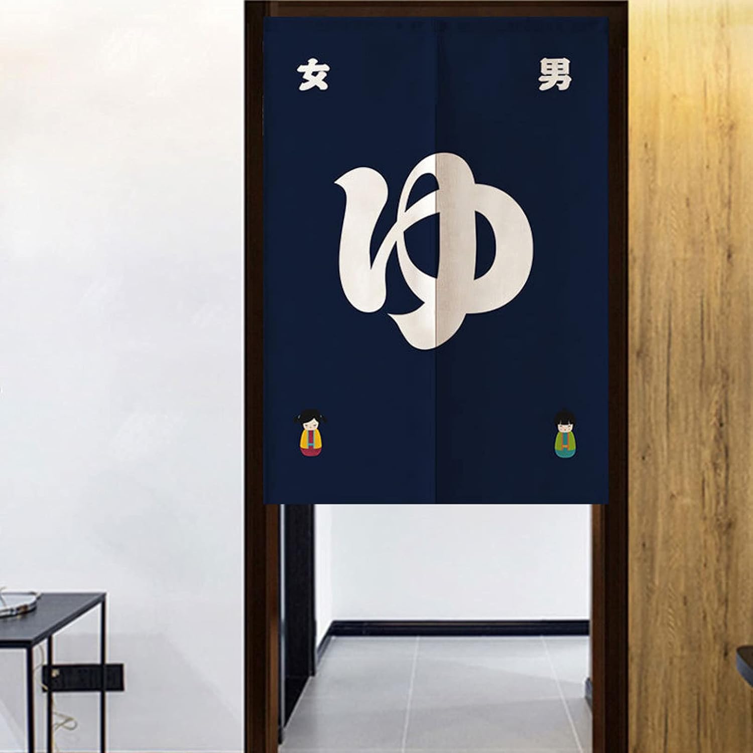 暖簾 和風 ロング おしゃれ のれん 北欧 幅広 仕切りカーテン のれん目隠し カラー7 遮光 のれん遮光 間仕切り カーテン ドアカーテン キッチン 目隠し おしゃれ 屋内 居酒屋 濃青い 65*9