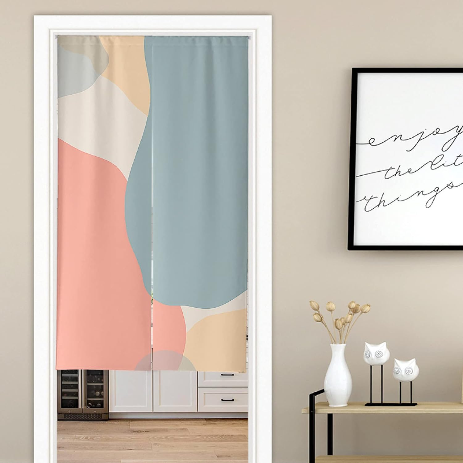 のれん ロング 目隠し おしゃれ 北欧 間仕切り カーテン 幾何学 抽象 カラー16 暖簾 ノレン 間仕切りカーテン つっぱり 目隠し 部屋 仕切り レースカーテン 脱衣 所 洗面所カーテン 75x1