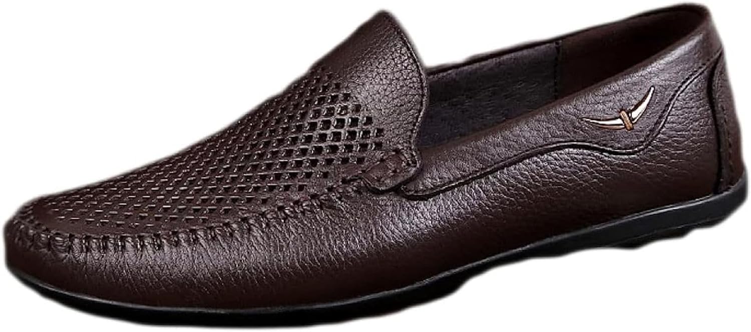 ローファー メンズ メンズ ビジネスシューズ ドライビングシューズ 革靴 モカシン メンズ 夏用 紳士靴 通気性 スリッポン オシャレ 滑り止め ラウンドトゥ ビジネス カジュアル uチップ 革靴 レ