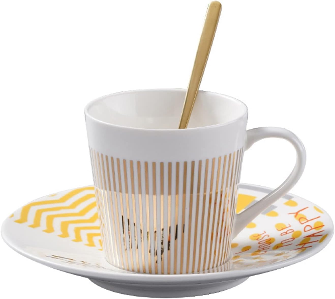 コーヒーカップソーサー ティーセット めっき調 1客セット セラミック 食器 コーヒーマグ ドリンクカップ ヨーロッパ風 日常 ウエディング 結婚祝い アフタヌーンティー 花茶 工芸茶 可愛い 来客用