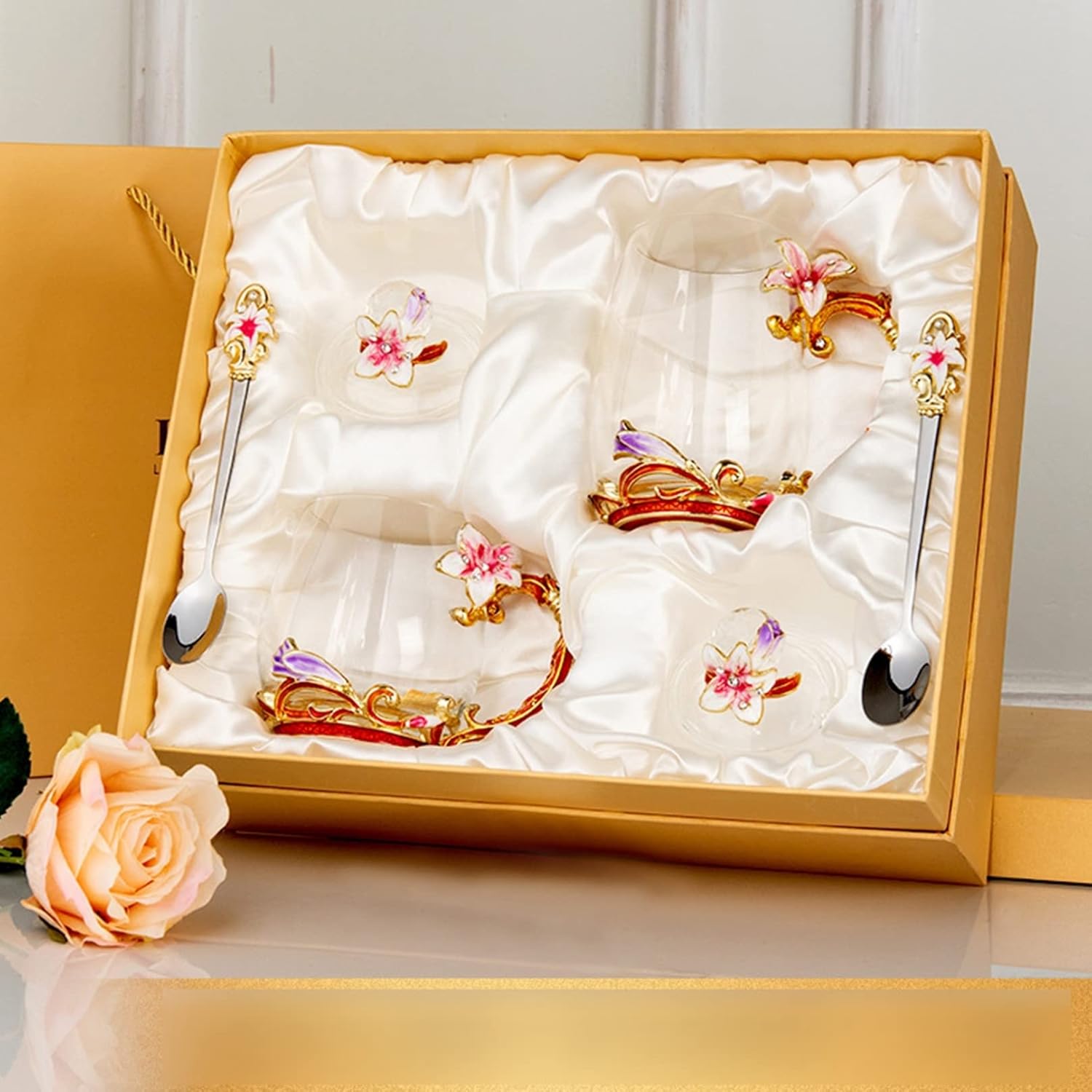 エナメルカップ コーヒーカップ ソーサー ティーセット セラミック 琺瑯 ガラス 1客・2客セット 食器 コーヒーマグ ドリンクカップ ヨーロッパ風 プレゼント お誕生日 紅茶 シンプル 来客 オフィ