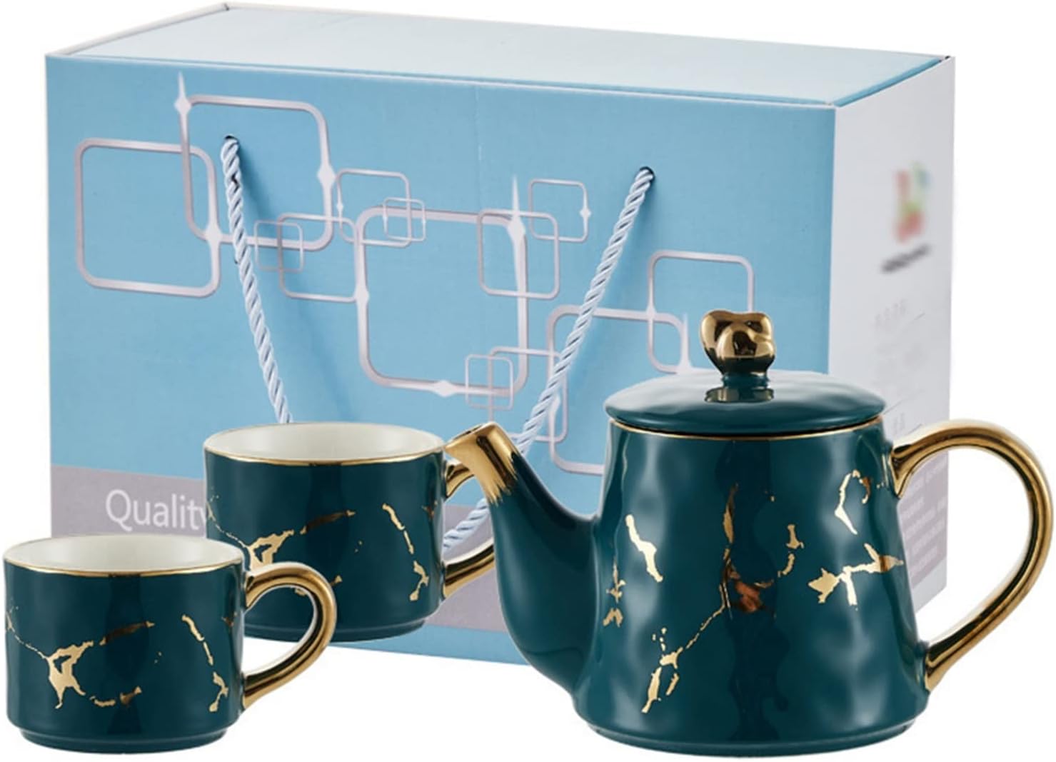 2客セット カップ&ソーサー ティーポット セット 白磁 ウォーターカップ 北欧風 コーヒーカップ 耐熱皿 来客用 家庭用 日常 ウエディング 結婚祝い 水 お茶 珈琲 アイスティー 可愛い ギフトボ