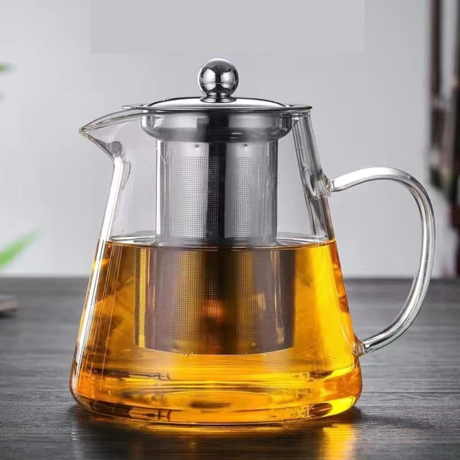 ガラスティーポット 茶器 透明 ティーセット カップ ステンレス茶こし 蓋 分離式 ティーフォーツー 紅茶ポット 保温 耐熱 癒し 手作り ガス 電気コンロ 紅茶 フルーツティー クリア 業務用 飲食