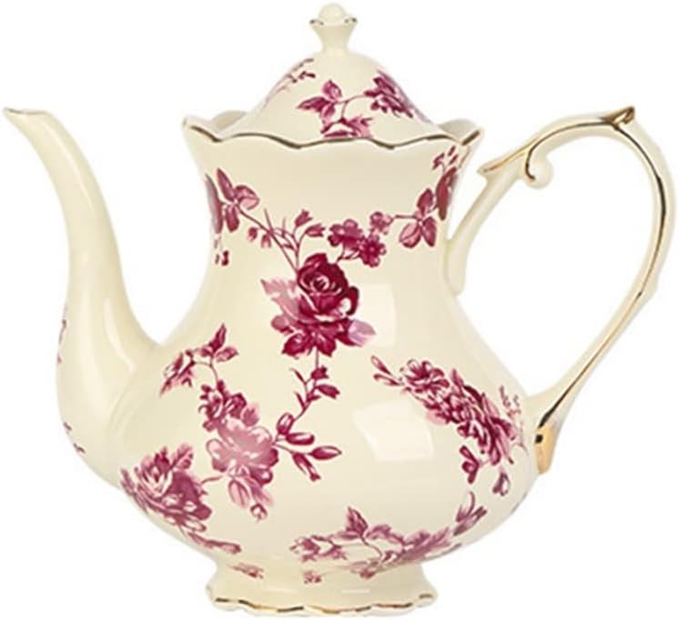 コーヒーカップソーサー ティーポット セット ボーンチャイナ 1客セット 食器 コーヒーマグ ウォーターカップ ヨーロッパ風 結婚式 ?影小物 クリスマス 花柄 紅茶 リーフティー エレガント 来客用