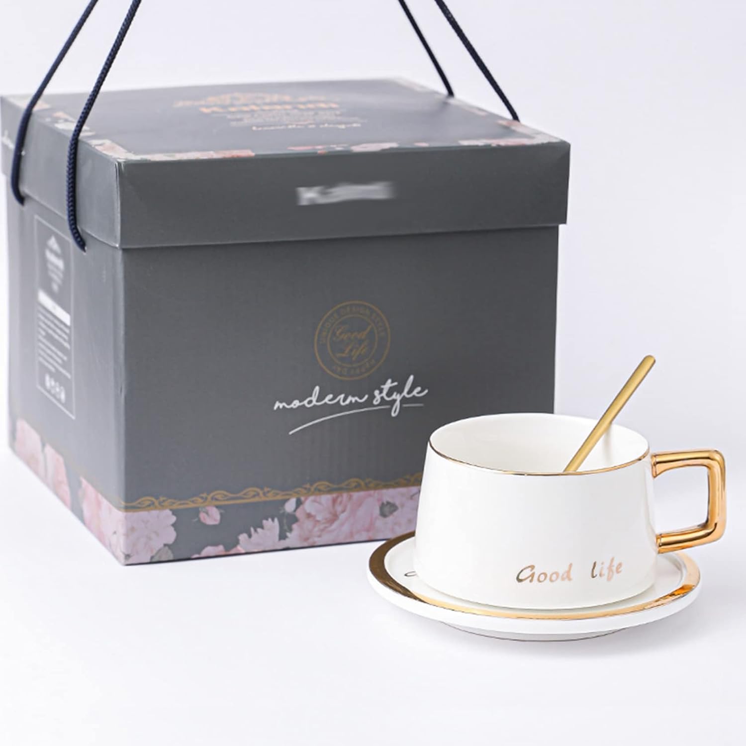 コーヒーカップソーサー ティーセット 1客セット ボーンチャイナ コーヒーカップ 耐熱皿 ドリンクカップ 田園風 結婚式 ?影小物 クリスマス アフタヌーンティー 花茶 レトロ 来客用 自宅 ギフトボ