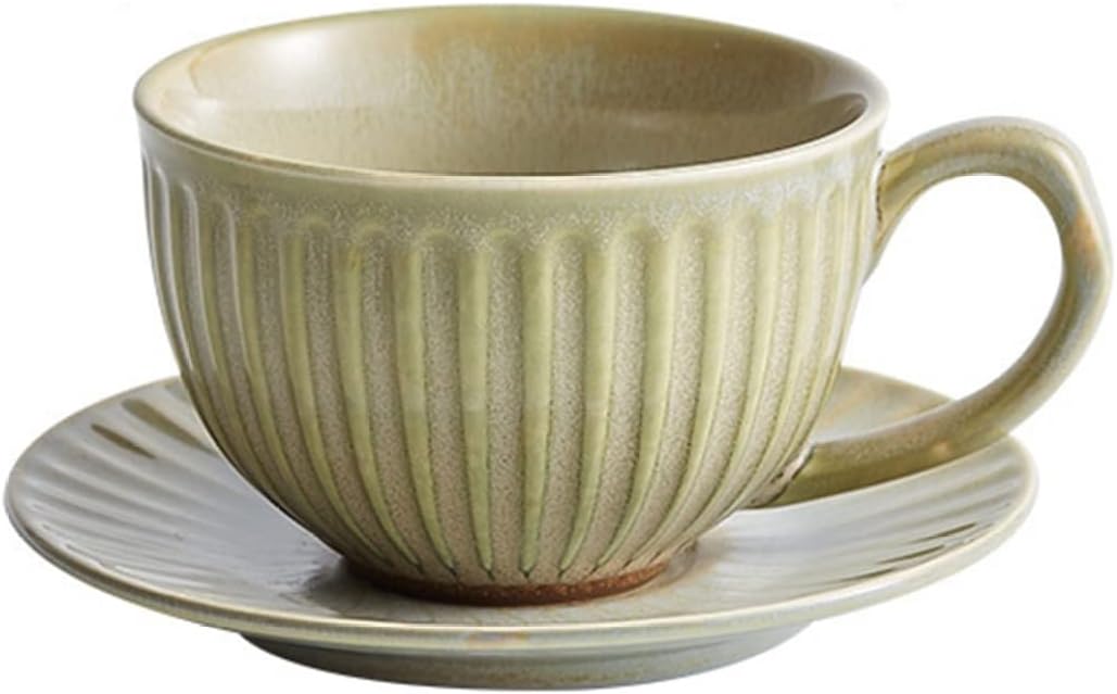 コーヒーカップソーサー ティーカップセット 陶器 1客セット マグ 皿セット カフェ食器 ドリンクカップ ヨーロッパ風 レトロ 日常 ウエディング 結婚祝い デザート 牛乳 お茶用 エレガント 来客