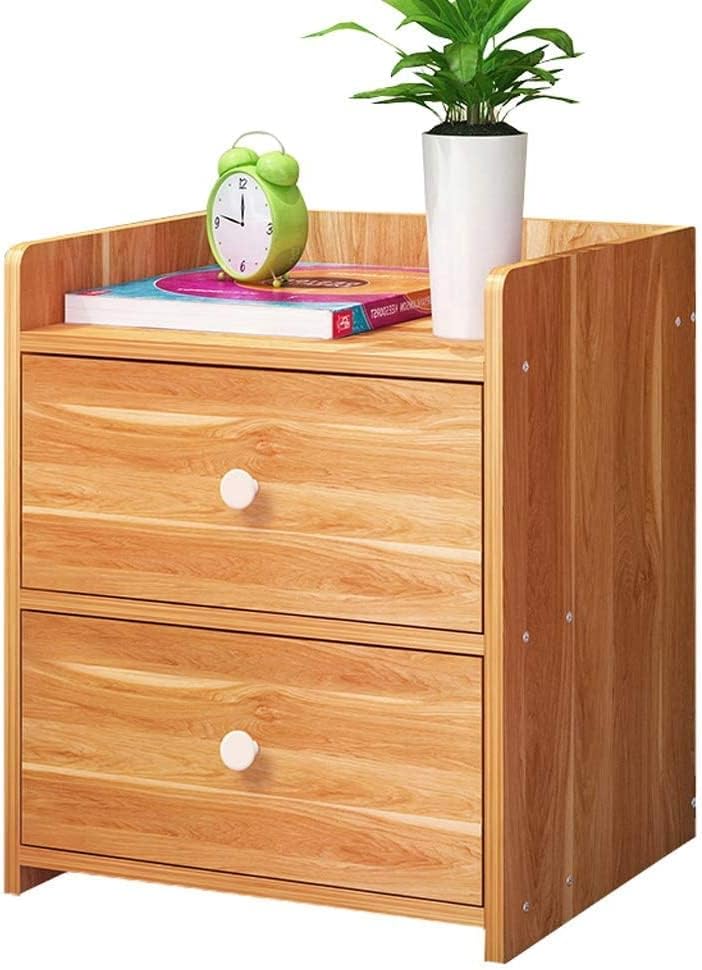 ベッドサイドテーブル ミニベッドルーム ロッカー ダブルポンピング 小さな書斎 バスルーム リビングルーム 廊下 厚みのある無垢材 家庭用 33X26X40cm (Color : Sandalwood