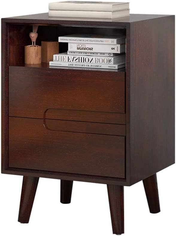 2つの引き出し付きのソリッドベッドサイドテーブルナイトスタンド、ベッドルームサイドテーブルベッド..