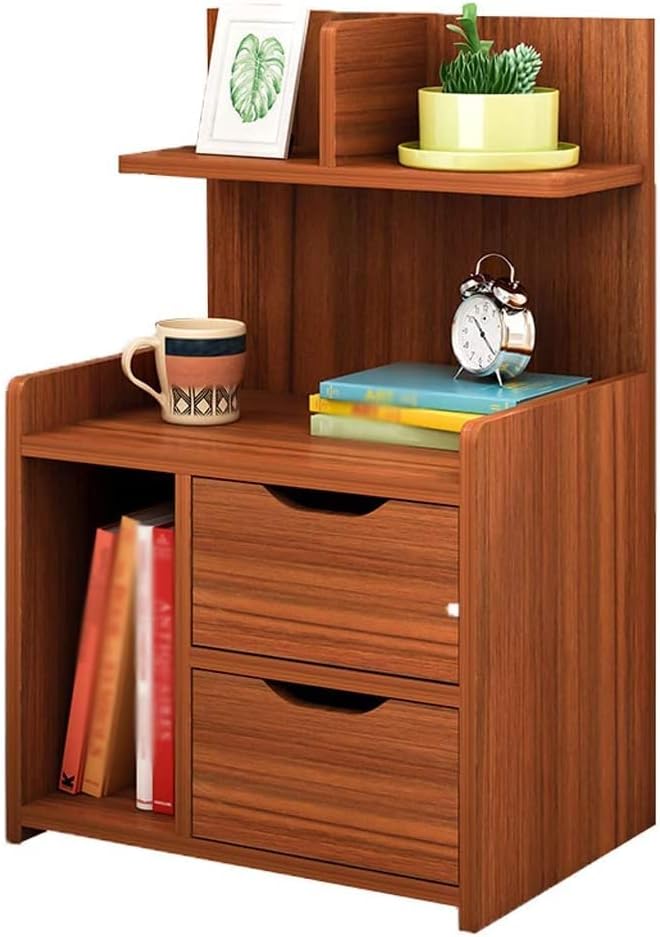 ベッドサイドテーブル 分解 厚くする 寝室 ロッカー 小さな研究 無垢材 家庭用 ダブルポンピング バスルーム リビングルーム 廊下 40X25X60cm (Color : Sandalwood)