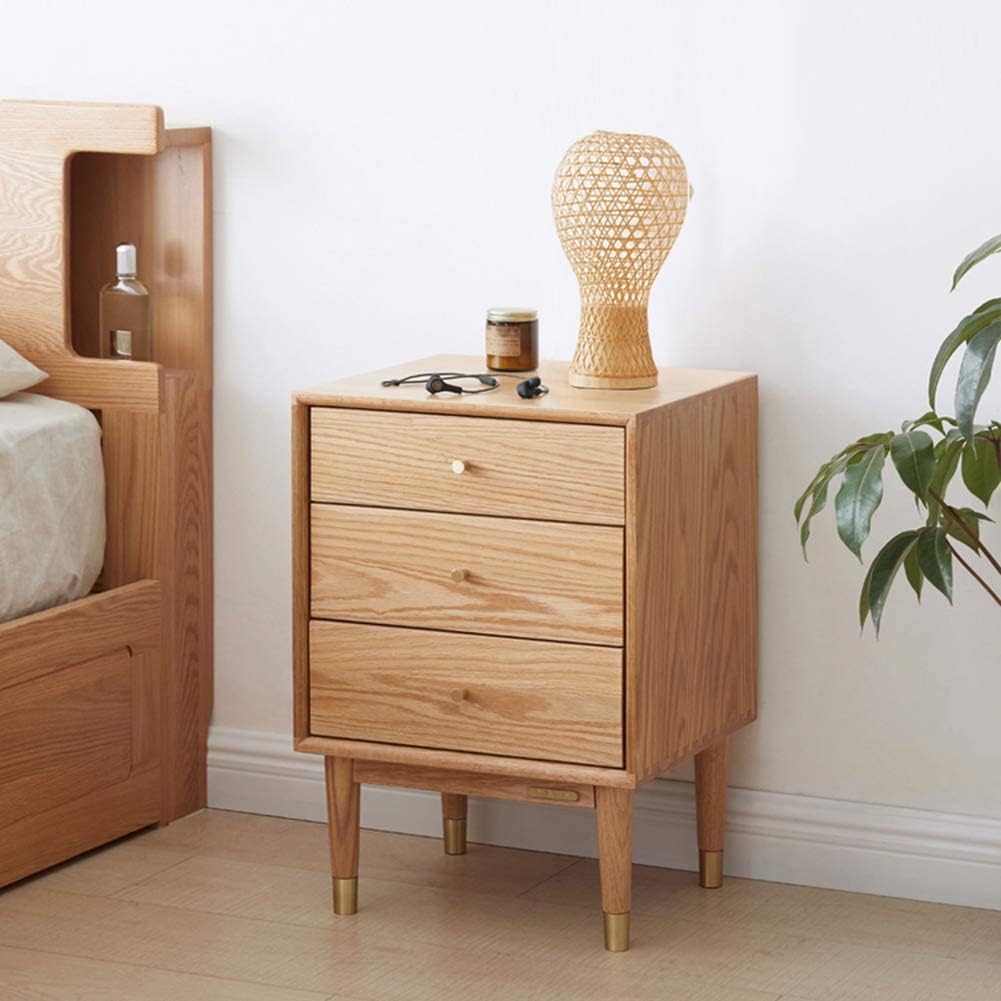 ベッドサイド テーブル キャビネット コンテンポラリー ソリッド ウッド オーク トップ サイド エンド ..