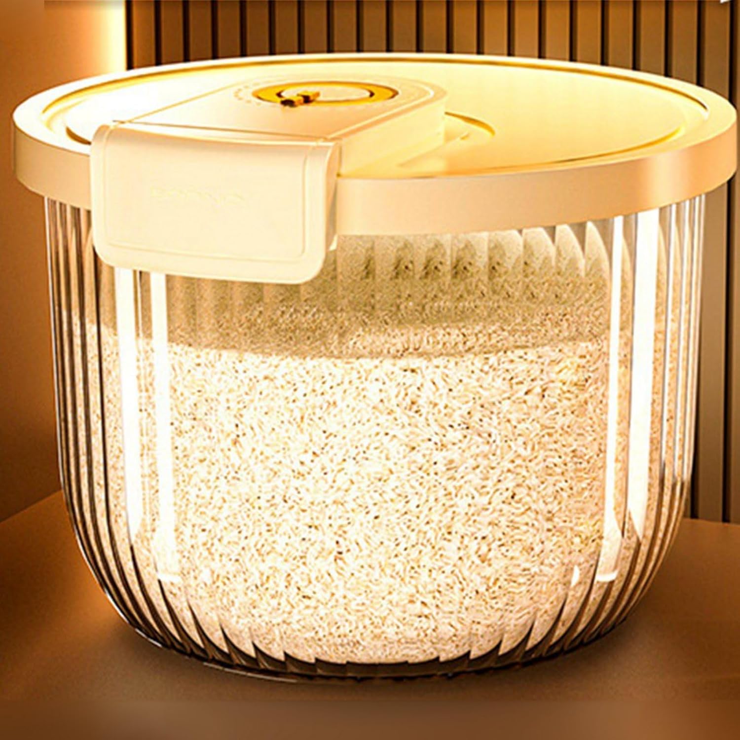 米櫃 ライスストッカー 米びつ ミント 直径20*21.5cm 7.5kg ライスディスペンサー 米容器 省スペース ..