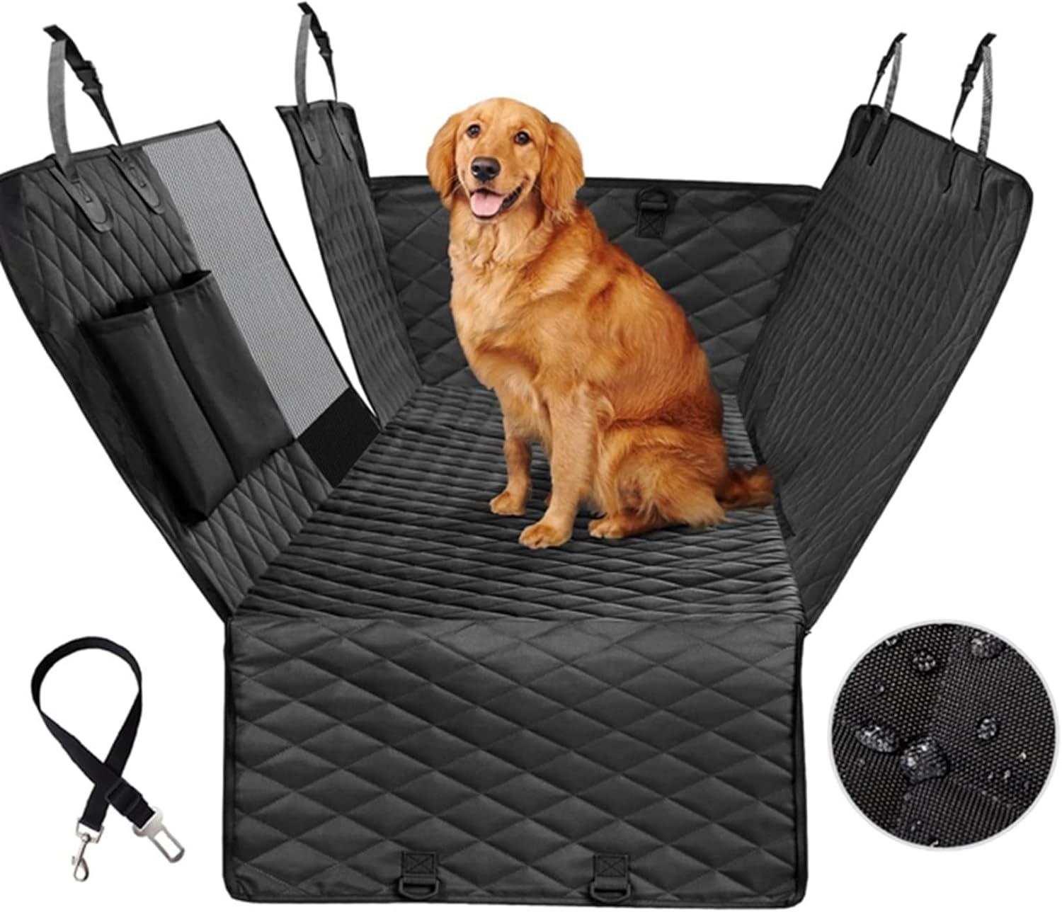 犬用カーシート ペット用ドライブシート ペット用 後部座 全種犬用 車用品 メッシュ窓付き SUV 撥水 汚れに強い ファスナー 丈夫 ペット安全ベルト お出かけ ペットキャリー 分離設計 156*1