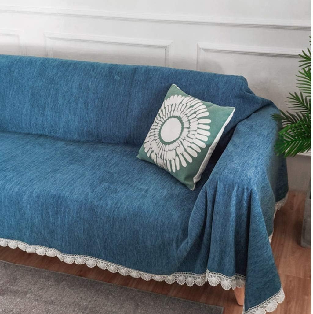 フリル付き マルチカバー 北欧風 格子縞 ブランケット タオルケット 軽量 ソファーカバー ベッドカバー 冷房対策 長方形 カラー 雑貨 1人掛け カウチ ベッドカバー 掛け毛布 吸湿 通気 四季通用