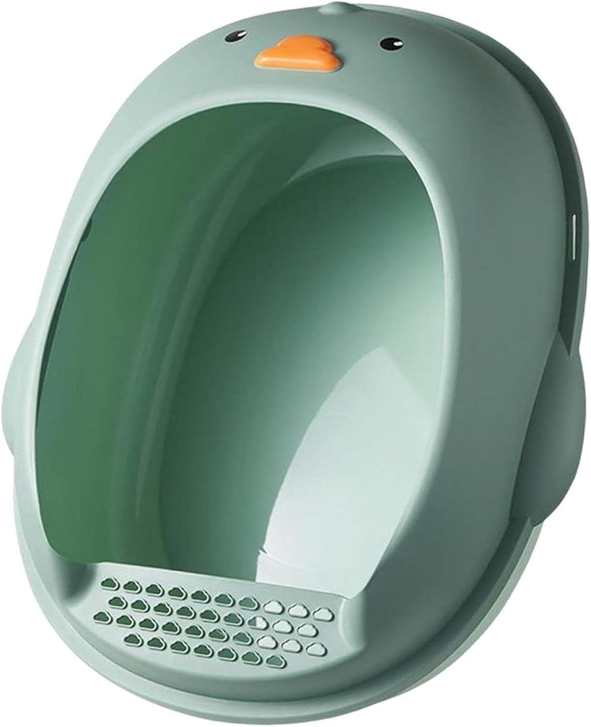 猫用トイレ アヒルの形 猫用トイレボックス 取り外し可能なデザイン ポータブル 猫用トイレパン 猫用便器 猫用トイレ 7.5kg以下の猫用 猫用品 45.5×36×11cm