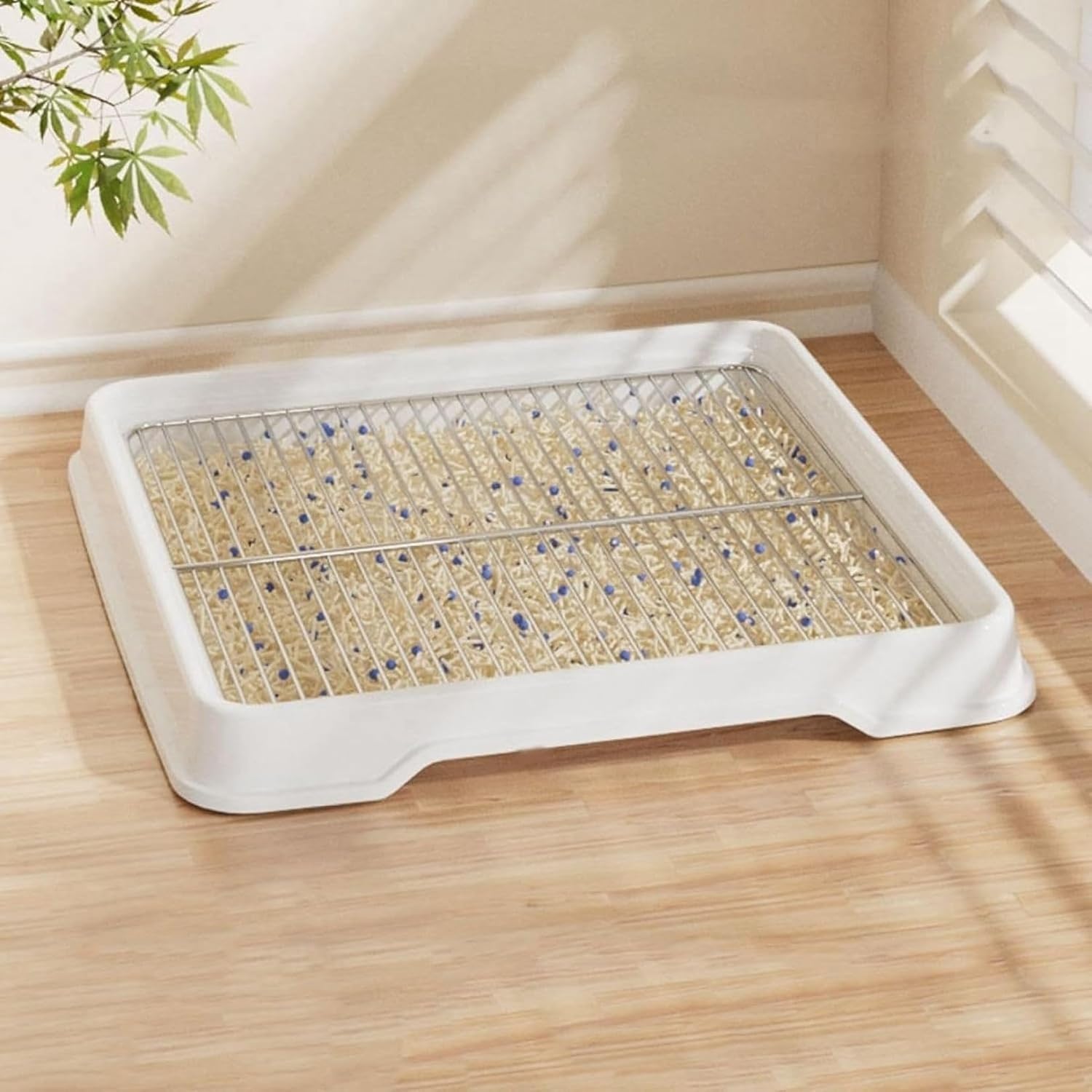 犬トイレ ペットトイレ ペットトレー ワイド ステンレスマッシュ 56x56x7cm 小型犬 お掃除簡単 犬トイレトレー 犬トイレトレーナーコーナー ペット用トイレ砂 トレーニングパッドホルダー 滑り