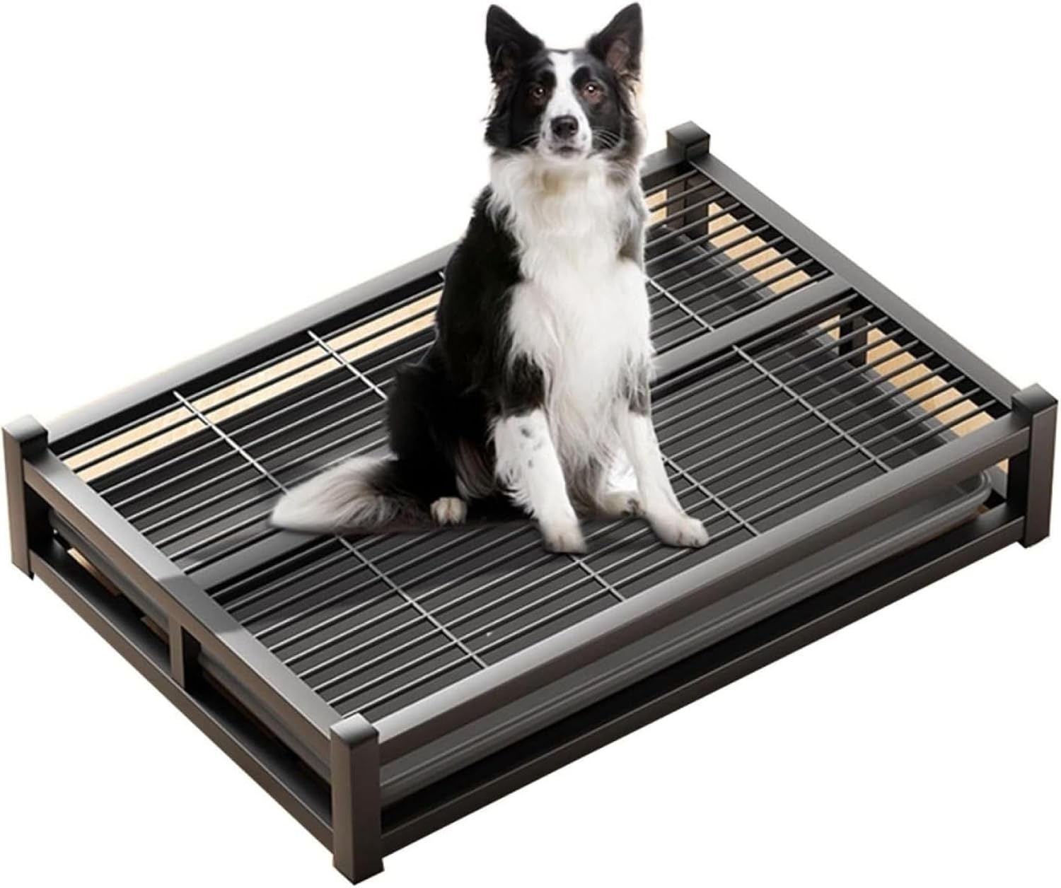 犬用トイレ 引き出し式 ワイド ステンレス鋼犬トイレトレー 犬トレーニングパッド ペットトイレ 犬トイレトレー 小型犬 大型犬 屋内犬用 ペットの足を乾いた状態 床を保護 簡単に掃除 水洗い可