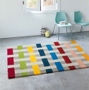 クロスライン ラグ【サイズ:約140cm×200cm】日本製防ダニ加工 床暖対応・ホットカーペット対応カーペット 絨毯(じゅうたん) フックドラグ(3)