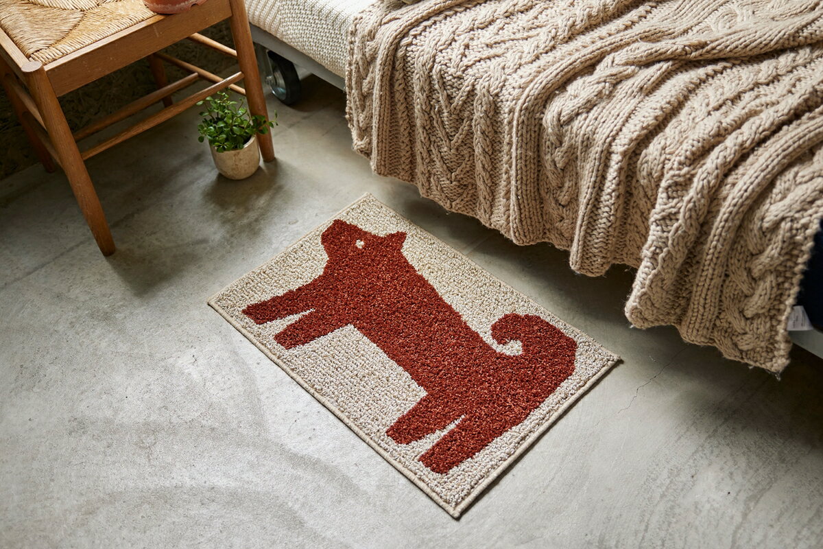 アニマルマット シリーズ スミノエ 【日本製】約45cm×70cm [suminoe MAT]防ダニ加工 ウォッシャブル 丸..