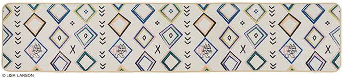 リサ・ラーソン マイキー キッチンマット【サイズ：約50cm×240cm】[QE1014-05]日本製デザイナーズブランド 【LISA LARSON】洗濯機洗いOK 滑り止め加工 抗菌 防臭 吸水 速乾