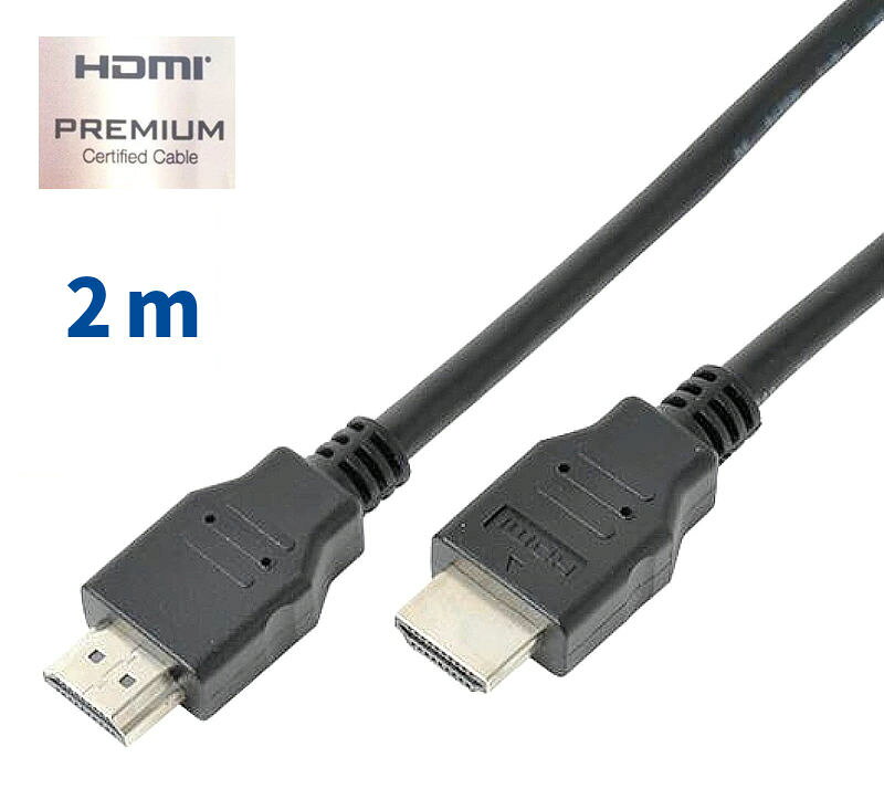 Rakuten - ★ネコポスOK★HDMI2.0規格認証済 4K/UHD(60p)対応プレミアムHDMIケーブル CDL-PNHDMIE20-B(2m)
