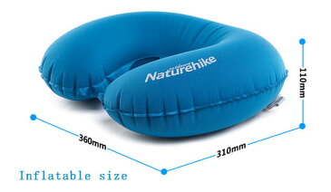 【Naturehike】車中泊 折り畳み 快適ネックピロー【4色】エアーピロー 安眠枕 インフレータブル枕 U字型 U字まくら 首枕 機内 リラックス 飛行機 旅行用品 携帯枕 移動 出張安眠 快眠 空気枕 トラベル クッション 帰省