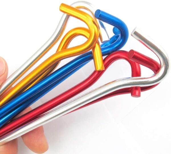 【6色】アルミ合金 テントペグ フック型 18cm x 8本セット ピンペグ 屋外ビーチ テント キャンプ 釘フック【アウトドア】【テント】【キャンプ】【レジャー】【登山】【旅行用品】【釣り】【スポーツ】【タープ】通販格安セール情報 楽天 通販