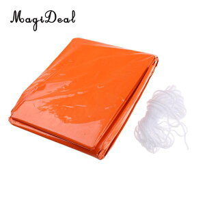 【多機能】ロープ付 2人用 エマージェンシーシェルター 緊急用テント サンシェード 寝袋 ツェルト キャンプテント アウトドア テント ブランケット 災害 防災 簡易テント オレンジ通販格安セール情報 楽天 通販