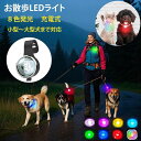 【送料無料】お散歩ライト セーフティライト ランニングライト ペット用ライト 犬散歩グッズ 犬散歩用ライト 夜 首輪アクセサリー リードアクセサリー USB充電式 LEDライト 光る首輪 ドッグ ペット用品 ジョギング ウォーキング 迷子 安全灯 安全グッズ