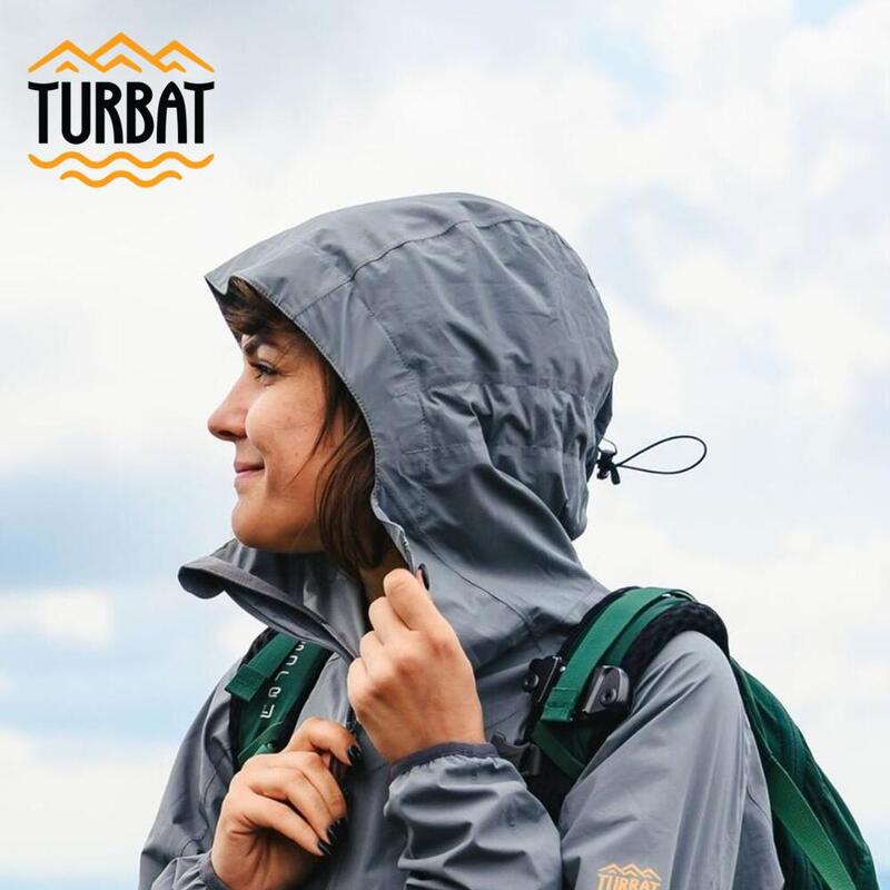 ウクライナピンバッチ付【TURBAT Reva】超軽量 レインジャケット YKKファスナー採...